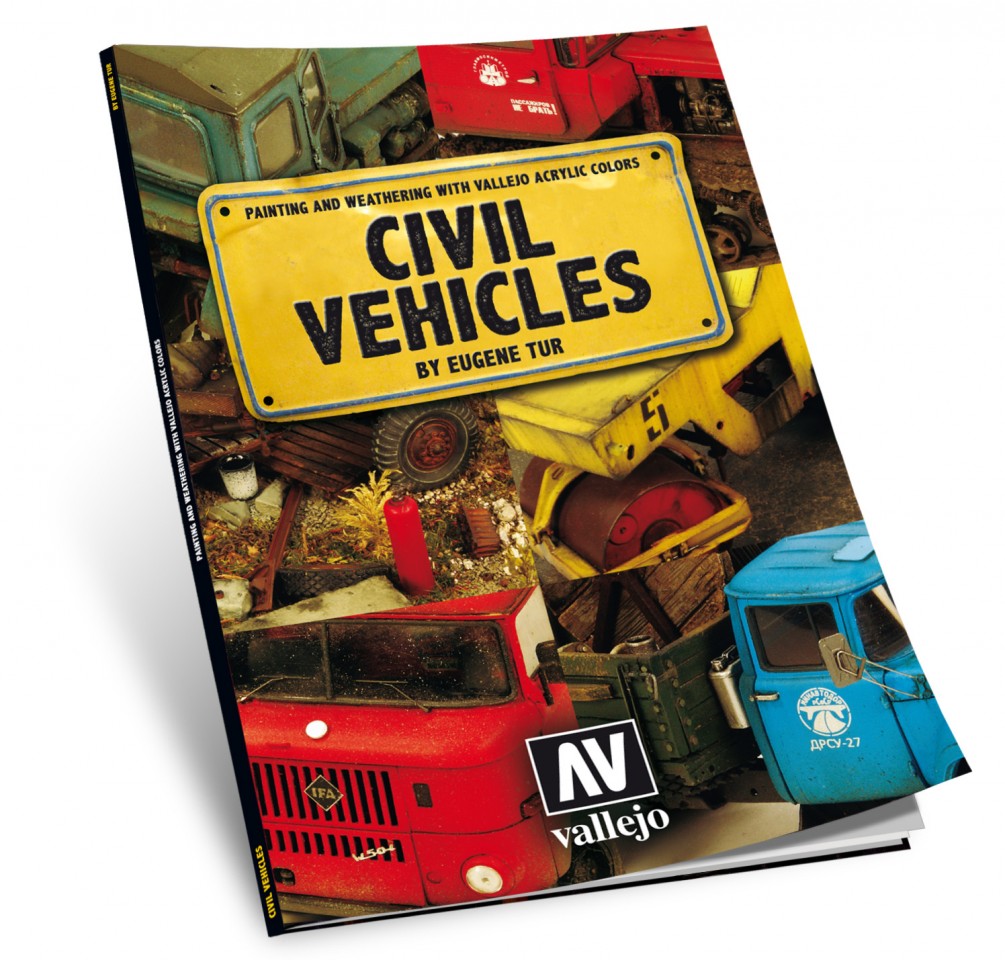 Painting and Weathering w/Acrylic Colour Civil Vehicles English, 120 pages 
