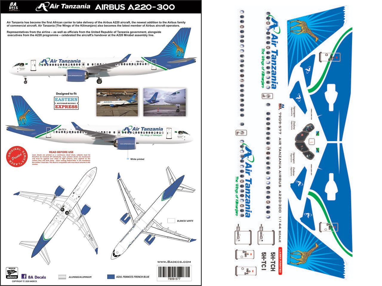 Airline Hobby Kits Airbus A.220-300 (by Eastern Express)