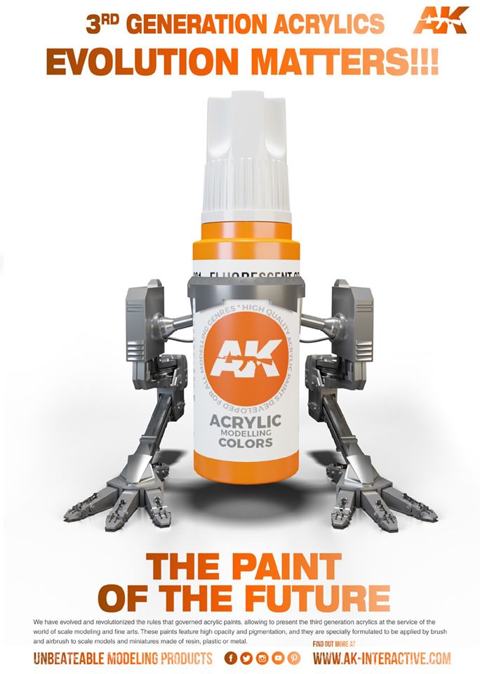 AK Interactive Paint 3rd Gen Generation Acrylic Modelling Colors