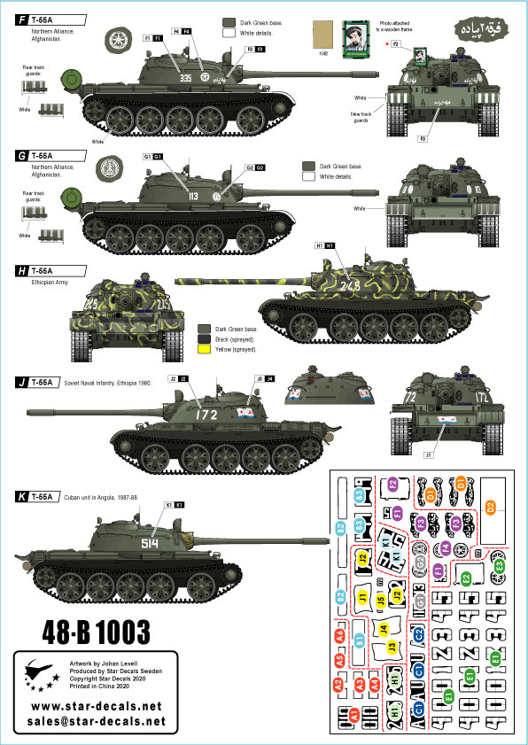 Star Decals 1/35 CROATIAN TANKS IN THE HOMELAND Part 1 T-55 1991-1992 