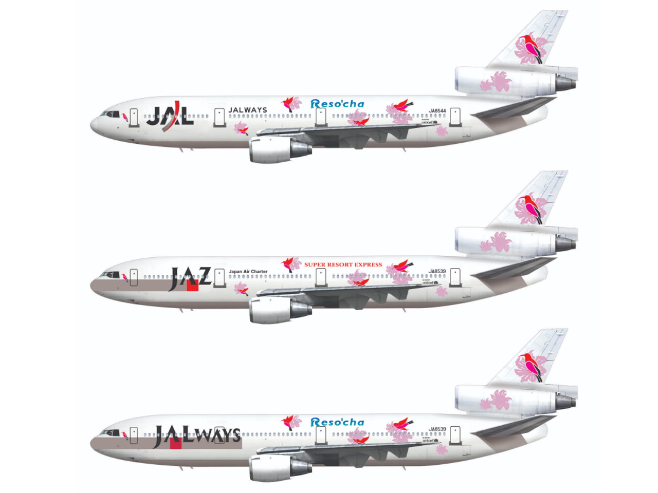 8ADecs - JAL Resocha DC-10 Decals