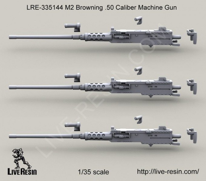 Live Resin 1/35 LRE-35290 Twin Mount M2E2 Browning .50 Caliber Machine Gun 