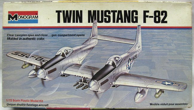 Monogram 1/72 F-82 Twin Mustang Aircraft Kit MIB 1984 Heritage Edition 6063 for sale online 