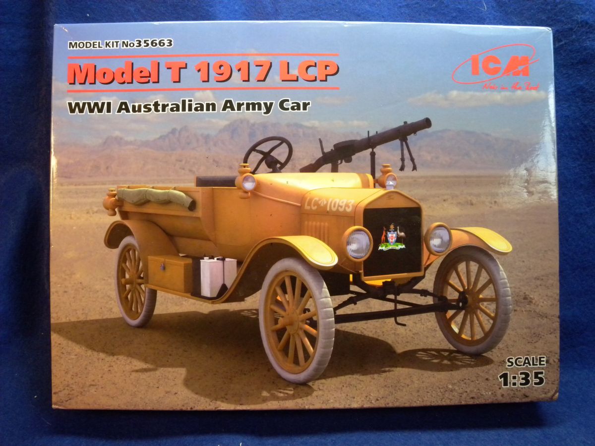 ICM 1/35 Model T Ford 1917 LCP WWI Australian Army Car # 35663
