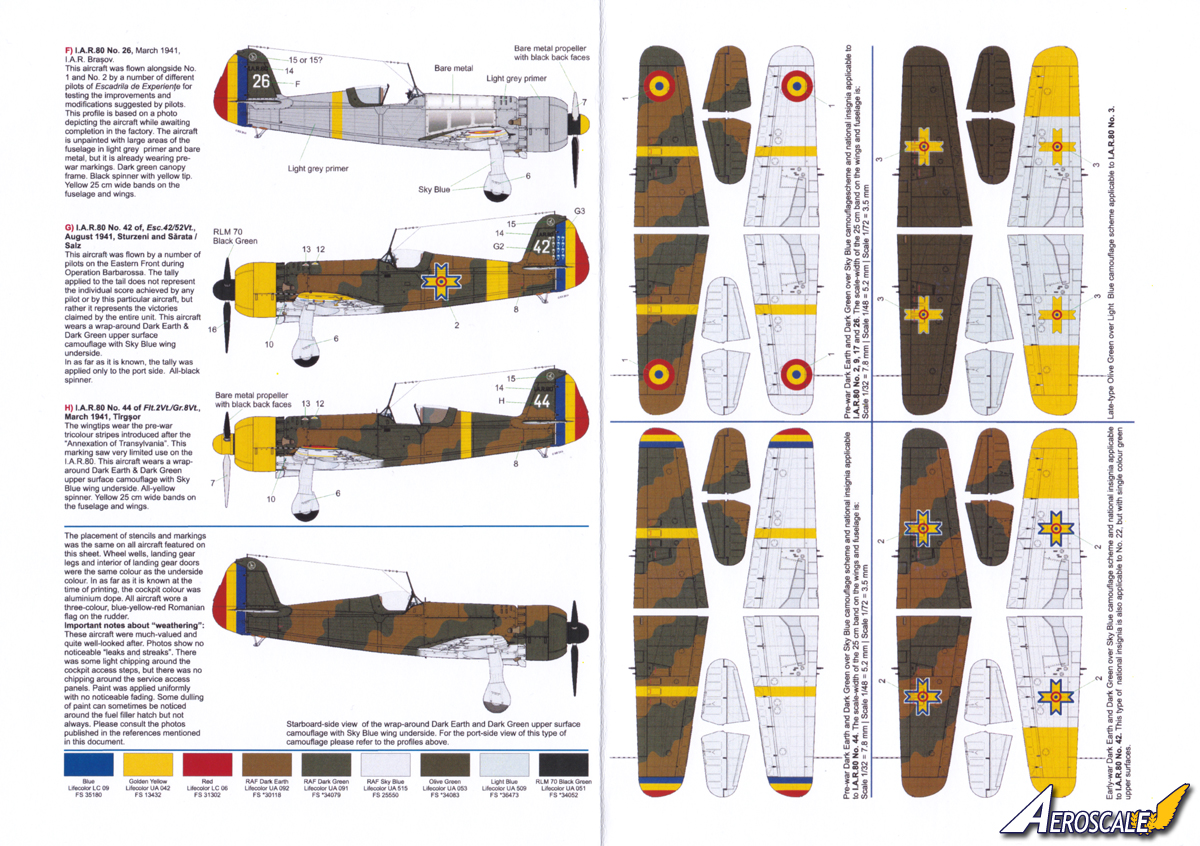 I.A.R.80 Decal Set 1/48 scale RB Productions RB-D48021 