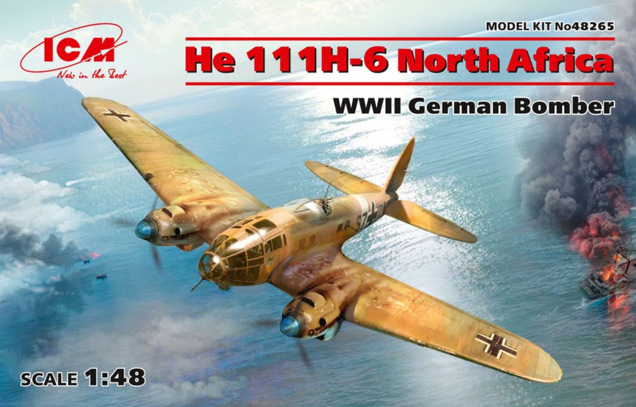 03863 Revell Aviation 1:48 Scale Heinkel He111 H-6 Model Aircraft Kit 