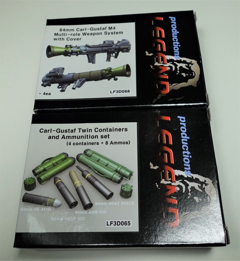 Scale model Legend Productions 1/35 Carl-Gustaf Twin Containers and Ammunition 