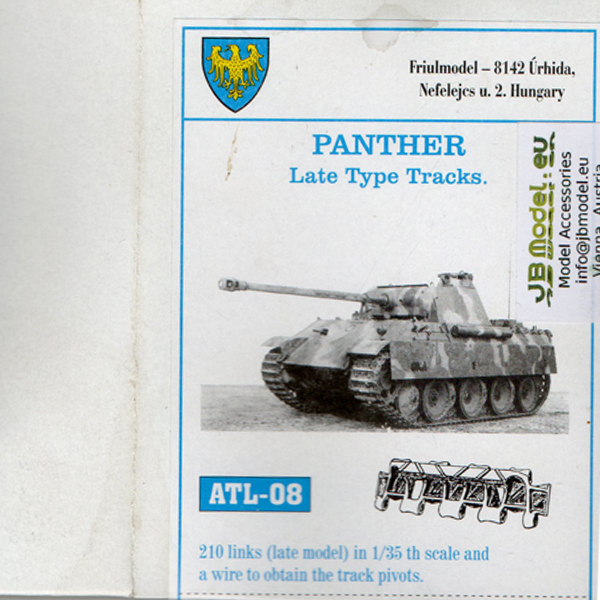 Fruilmodel Échelle 1/35 ATL 08 Late Type Metal Tracks pour Panther 