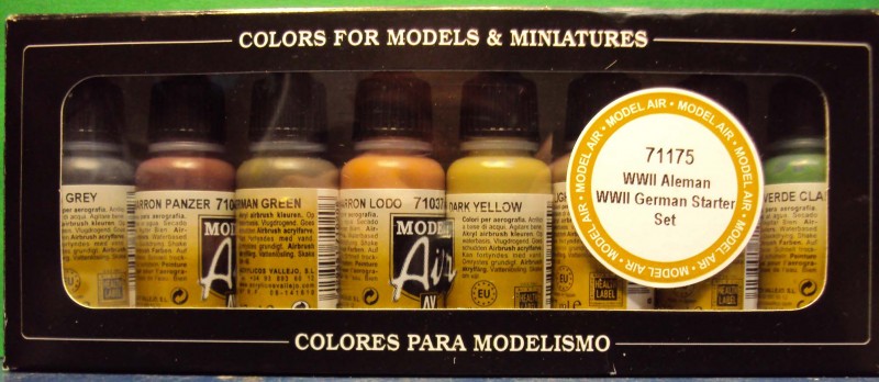  WWII German Model Color Paint Set by Vallejo
