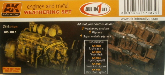  Engines and Metal Weathering Enamel Paint Set