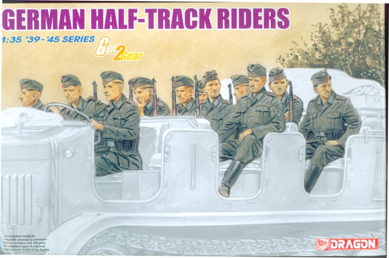 DRAGON 6671 1/35 German Half-Track Riders 10 Figures Set
