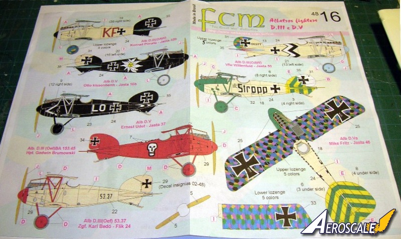 FCM Decals 1/72 ALBATROS D.III & ALBATROS D.V German Fighters Part 2 