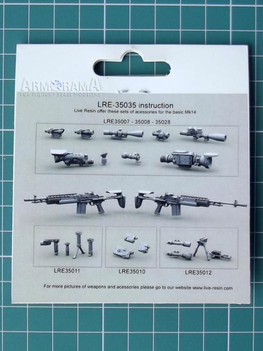 LRE35035* Live Resin 1:35 United States Navy Mark 14 Enhanced Battle Rifle EBR